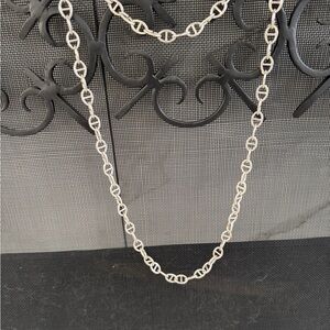 925 Milor Italy 10mm Wide 36" Long Sterling Silver Mariner Chain 102.5g